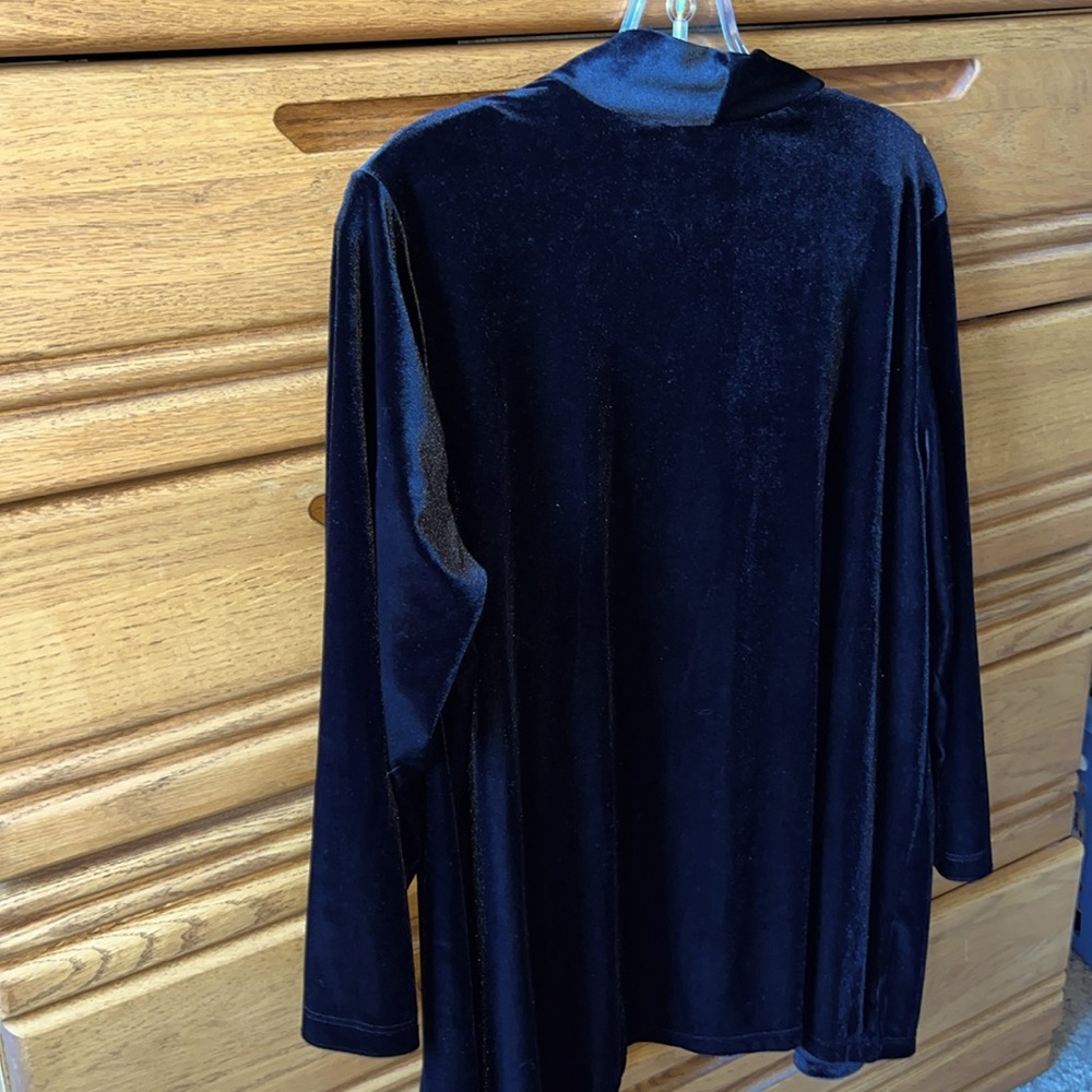 Notation Formal Jacket Black Soft Stretch Velvet … - image 4